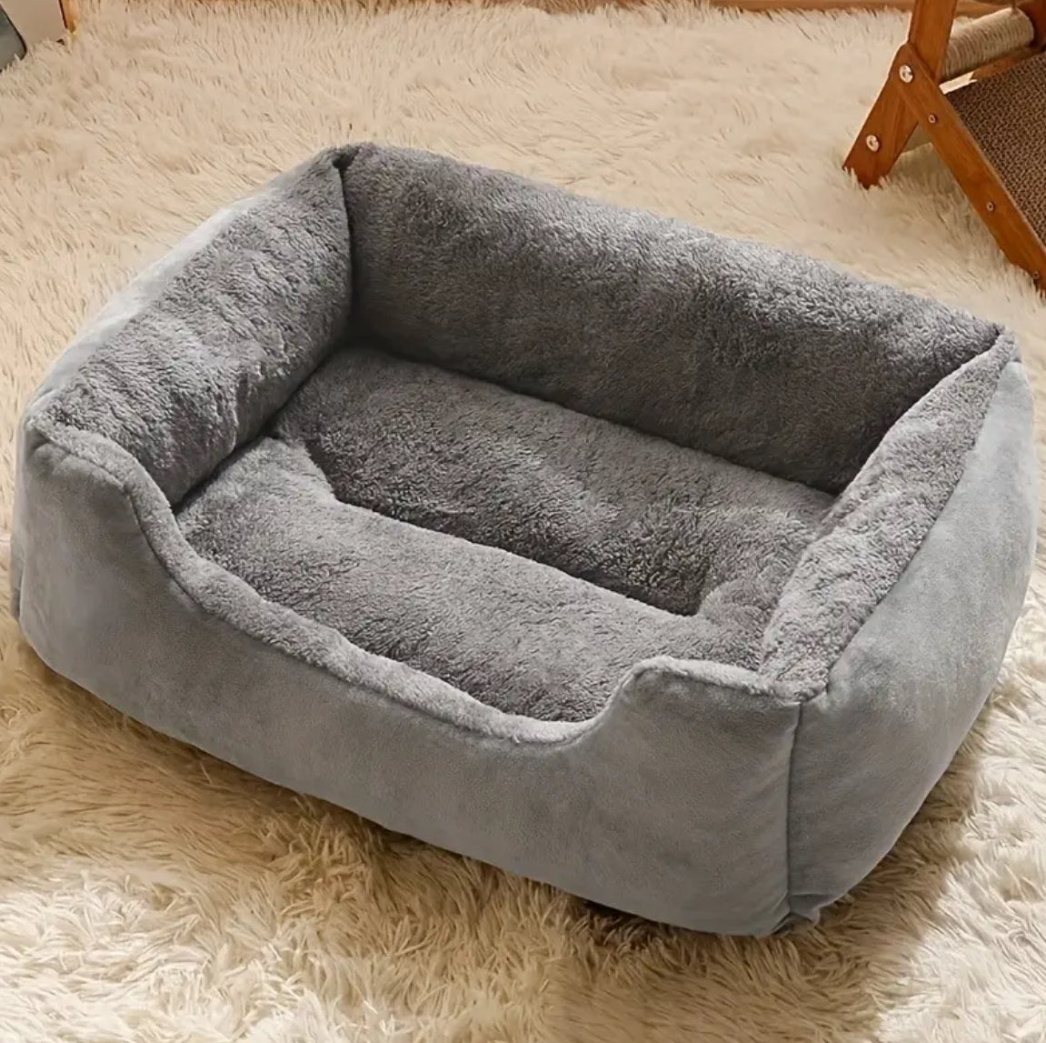 Plush Square Pet Bed