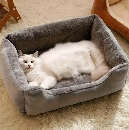 Plush Square Pet Bed