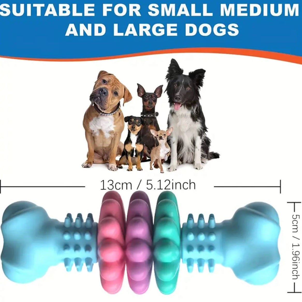 Indestructible Dog Chew Bone Toy